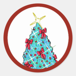 Adesivo Redondo Árvore de Natal KiniArt