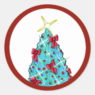 Adesivo Redondo Árvore de Natal KiniArt