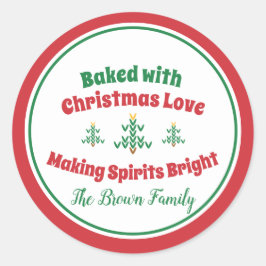 Adesivo Redondo Árvore de Natal Kned