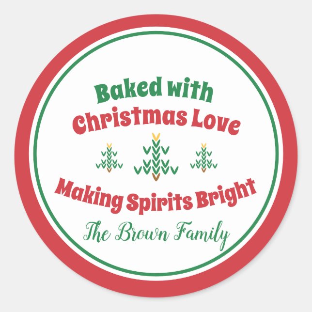 Adesivo Redondo Árvore de Natal Kned (Frente)