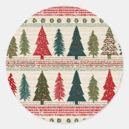 Adesivo Redondo Árvore de Natal Padrão