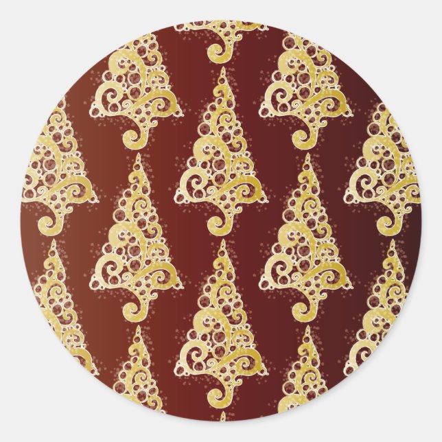 Adesivo Redondo Árvore de Natal Sparkly (Frente)