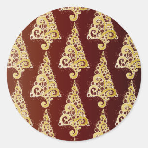Adesivo Redondo Árvore de Natal Sparkly
