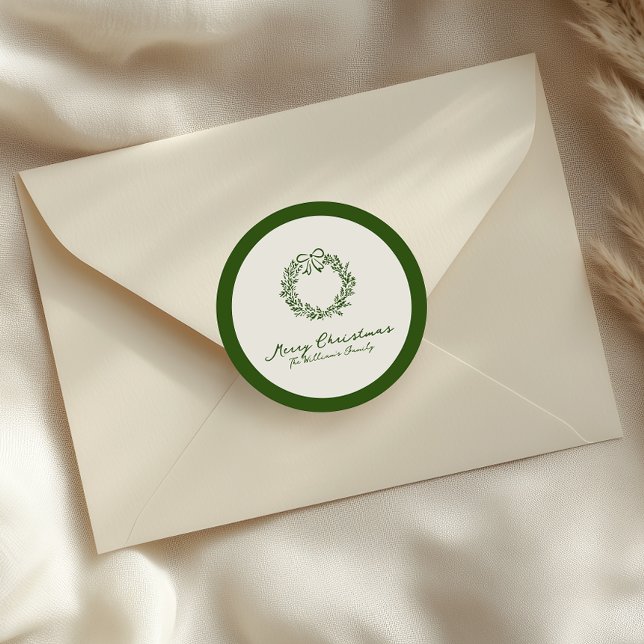 Adesivo Redondo Árvore de Natal Vermelha e Verde (Criador carregado)