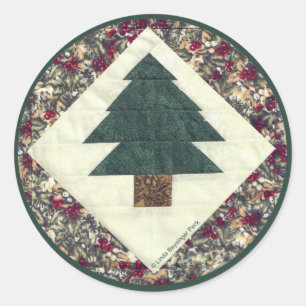 Adesivo Redondo Árvore de pinos com proteção