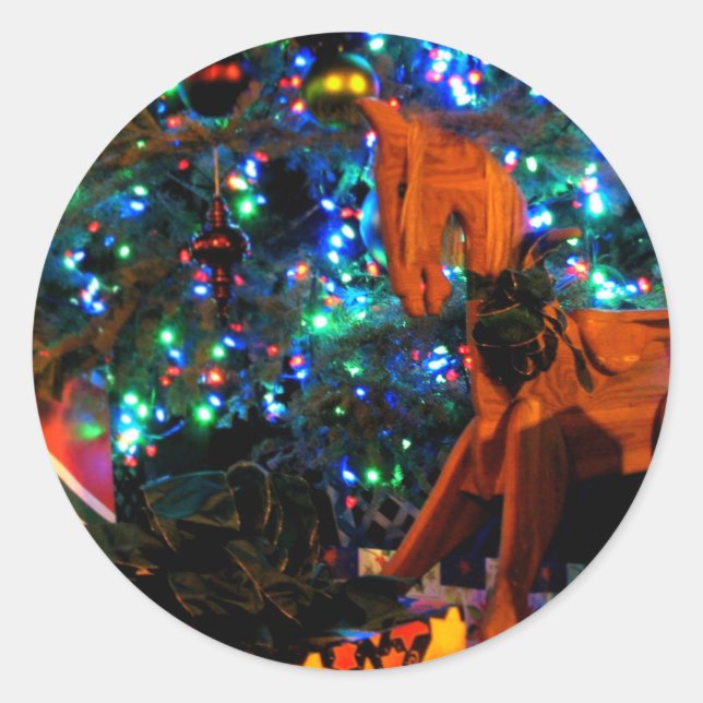 Adesivo Redondo Árvore de presentes 4 (Frente)