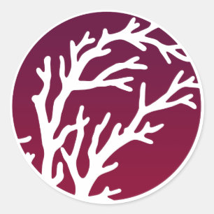 Adesivo Redondo Árvore de rodas de creme