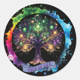 Adesivo Redondo Árvore de vida v2