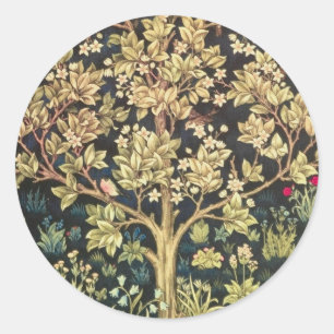 Adesivo Redondo Árvore de William Morris do Pre-Raphaelite do