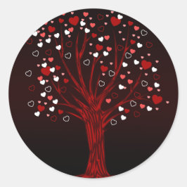Adesivo Redondo Árvore do Coração