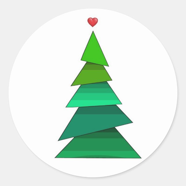 Adesivo Redondo Árvore do Coração (Frente)