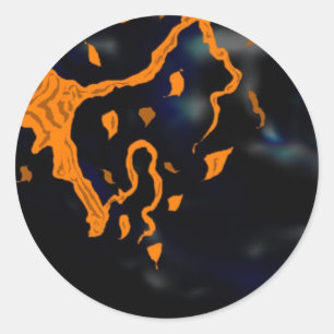 Adesivo Redondo Árvore e Lua