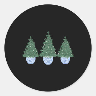 Adesivo Redondo Árvore Em Chinoiserie Bowl