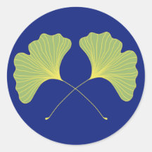 Árvore Ginkgo Deixa Azul e Verde