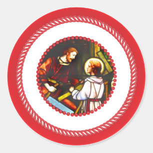 Adesivo Redondo Árvore St Joseph de Jesse e cristo