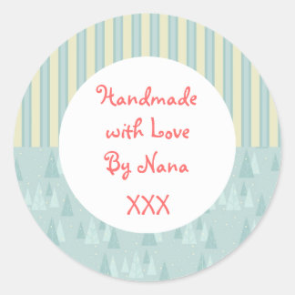 Adesivo Redondo Árvores azuis "Manipuladas por"