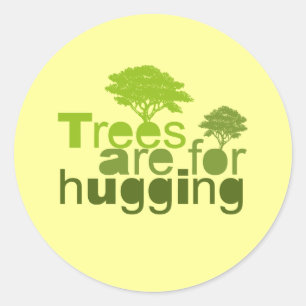 Adesivo Redondo Árvores são para abraçar T-shirt / Earth Day T-shi