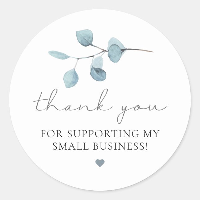 Adesivo Redondo ARYA Boho Sage Eucalyptus Greeneryptus Pequenas Em (Frente)