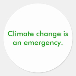 Adesivo Redondo As alterações climáticas são uma emergência