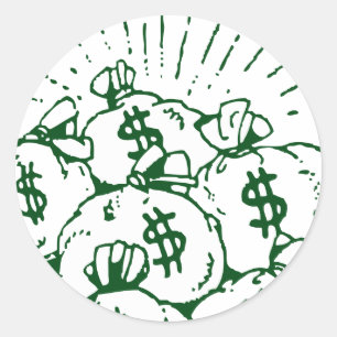 Adesivo Redondo As bolsas do dinheiro!