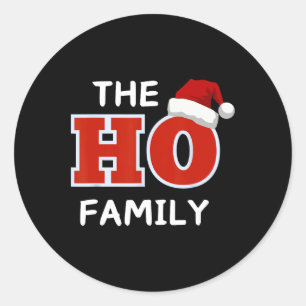 Adesivo Redondo As Camisetas De Natal Da Família Ho - Paj De Feria