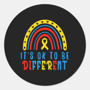 Adesivo Redondo As capacidades de sensibilização do Autismo ultrap