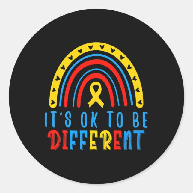 Adesivo Redondo As capacidades de sensibilização do Autismo ultrap (Frente)