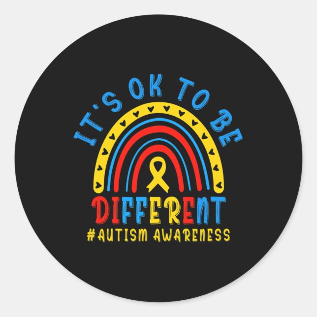 Adesivo Redondo As capacidades de sensibilização do Autismo ultrap (Frente)