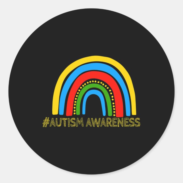 Adesivo Redondo As capacidades de sensibilização do Autismo ultrap (Frente)