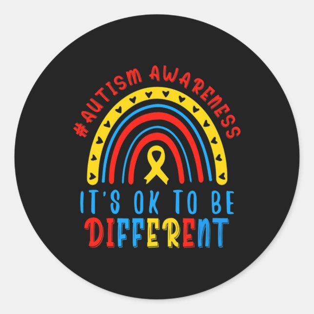 Adesivo Redondo As capacidades de sensibilização do Autismo ultrap (Frente)