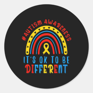 Adesivo Redondo As capacidades de sensibilização do Autismo ultrap