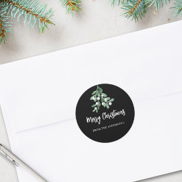 Adesivo Redondo As cerejas de Natal personalizadas deixam o preto