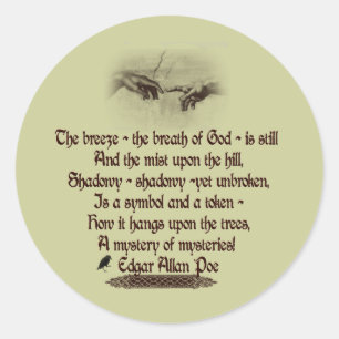Adesivo Redondo As citações de Edgar Allan Poe