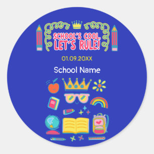 Adesivo Redondo As citações de motivação "a legal escola vamos gov