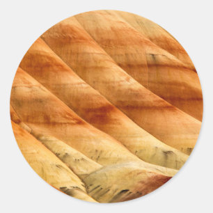 Adesivo Redondo As Colinas Pintadas Nos Campos Fósseis Do Dia Do 