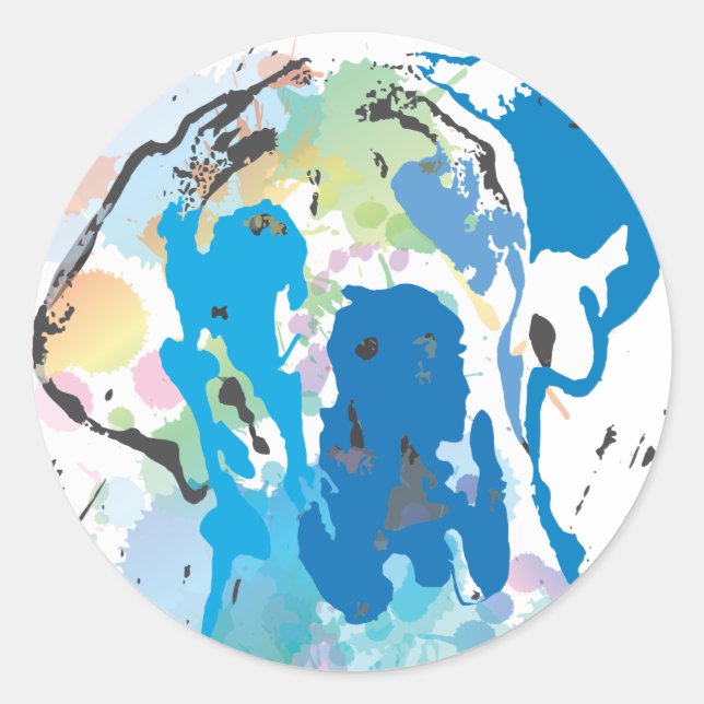 Adesivo Redondo As cores Dane (Frente)