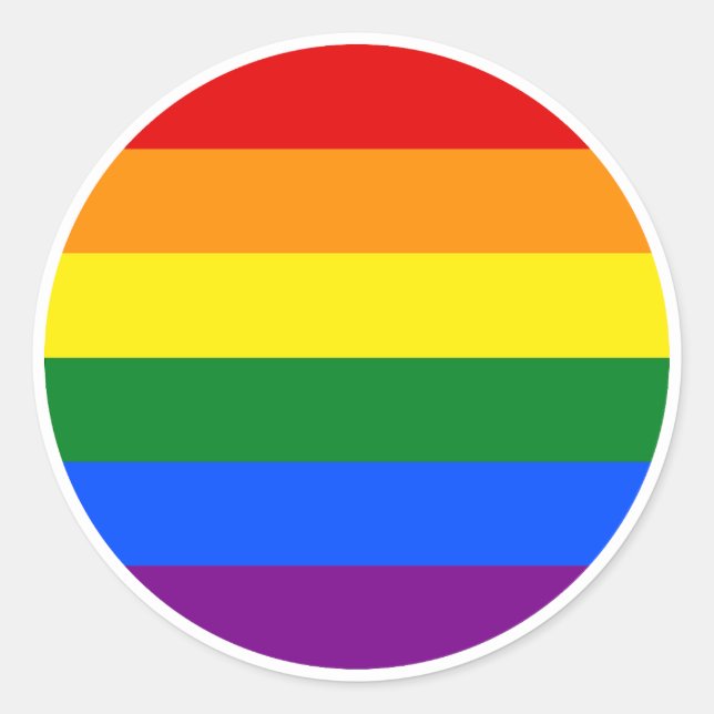 Adesivo Redondo As cores do arco-íris (Frente)