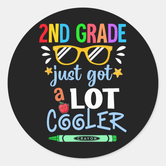 Adesivo Redondo As Crianças Do Segundo SEGUNDO Acabaram De Ficar M (Frente)