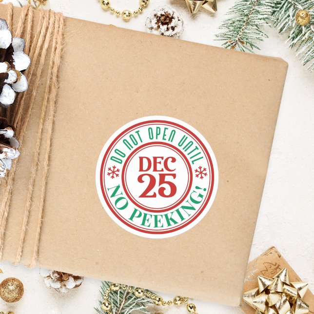 Adesivo Redondo As Crianças Não Se Abrem Até O Natal Nora A Pequim (Criador carregado)