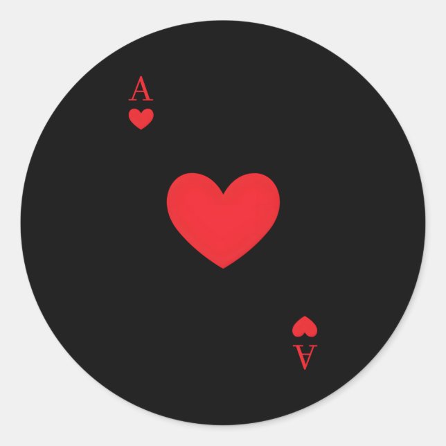 Adesivo Redondo Ás De Cartões No Dia Das Bruxas (Frente)