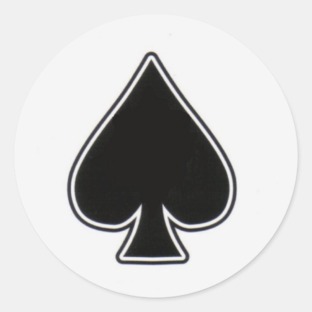 Adesivo Redondo ás de espada (Frente)