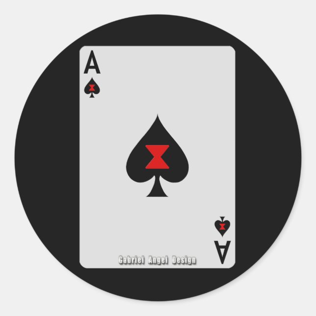 Adesivo Redondo Ás de Espadas (Frente)