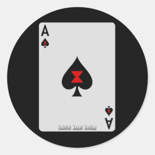 Adesivo Redondo Ás de Espadas