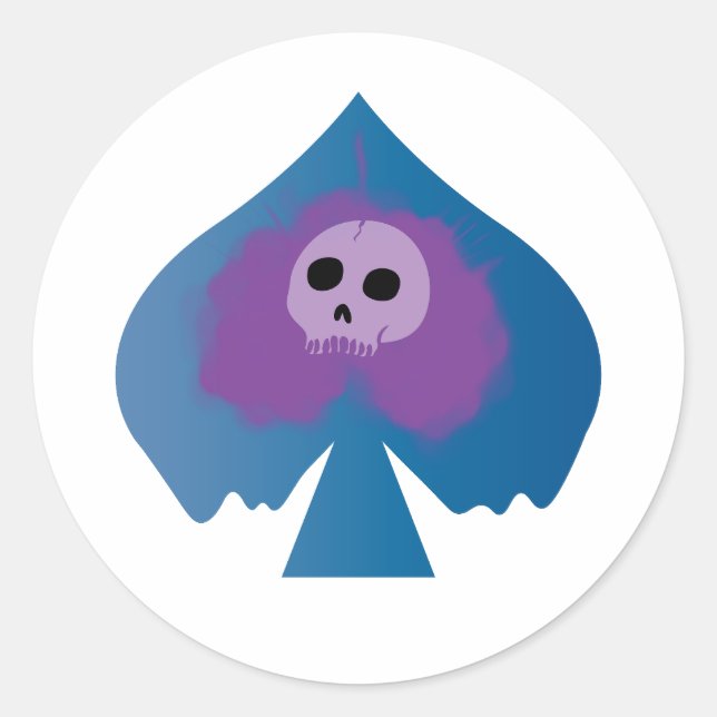 Adesivo Redondo Ás Envenenada da Escada (Frente)