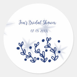 Adesivo Redondo As estrelas azuis deixam chá de panela real de lux