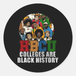 Adesivo Redondo As Faculdades Hbcu São Históricas Negras Mês