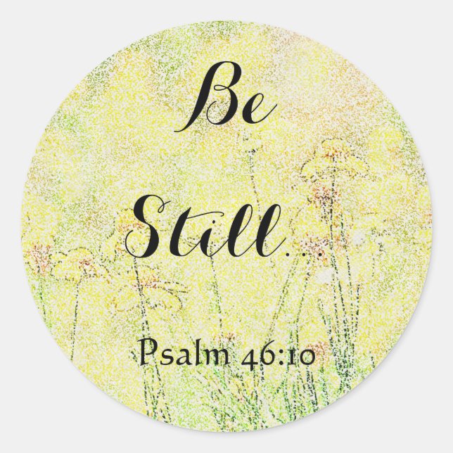 Adesivo Redondo As Flores Ainda São Autocolantes De Fé (Frente)