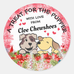 Adesivo Redondo As guloseimas de comida de Natal personalizadas pa