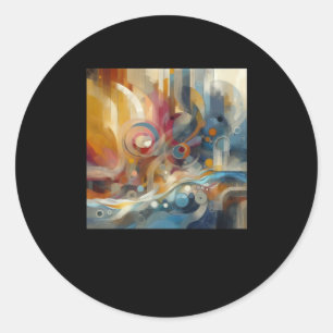 Adesivo Redondo As Linhas Incríveis Arte E Imaginem Vinheta