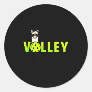 Adesivo Redondo As llamas de vôlei estilo de quadrinho de pickle b